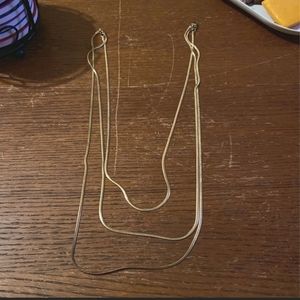 Gold plated 3 strand necklace